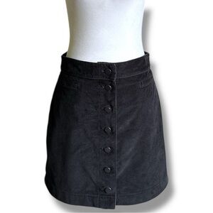 Aritzia Wilfred Free Black Karmen Corduroy Mini Skirt